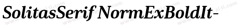 SolitasSerif NormExBoldIt字体转换